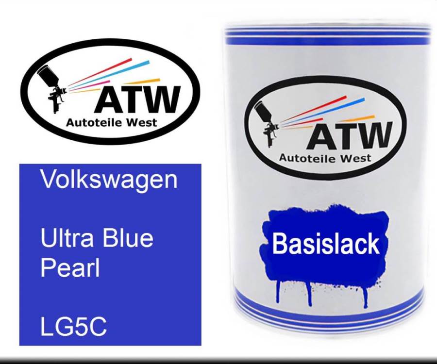 Volkswagen, Ultra Blue Pearl, LG5C: 500ml Lackdose, von ATW Autoteile West.